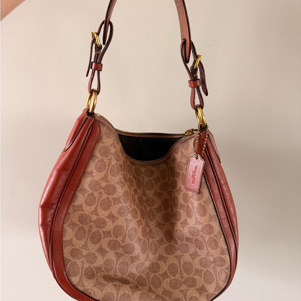 Coach Brown and Tan Hobo Bag